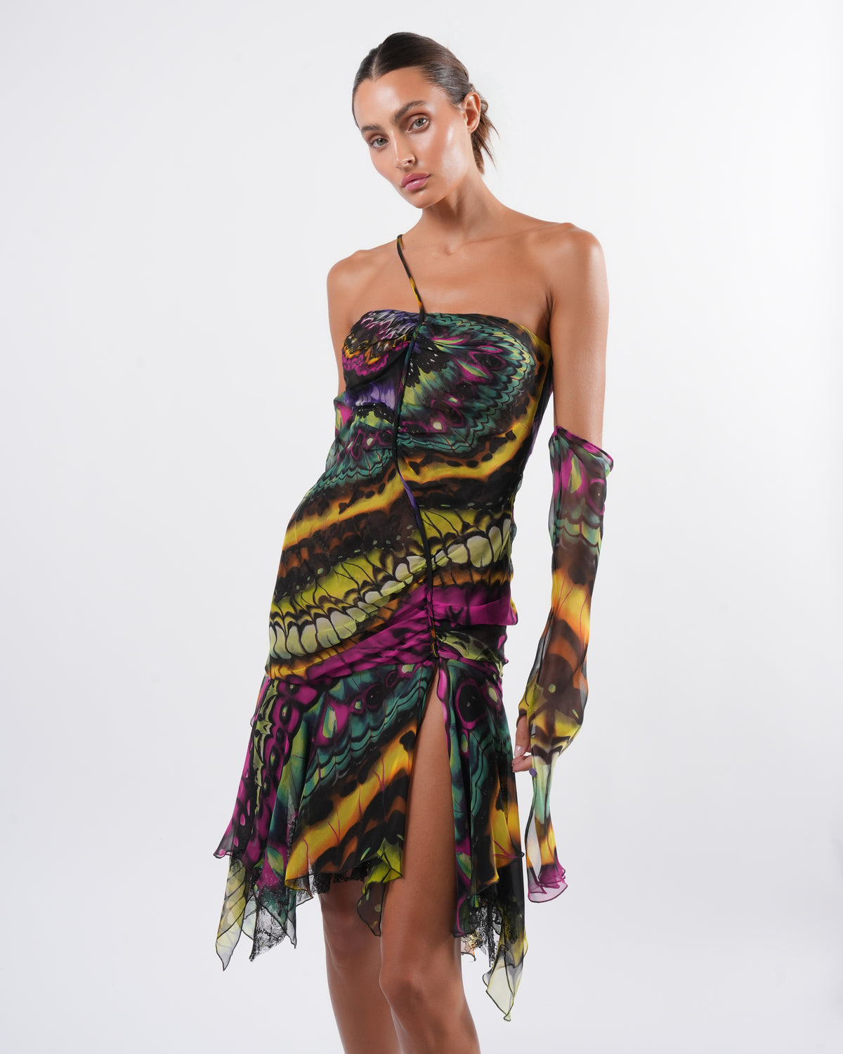FW 2003 Silk and Lace Butterfly Dress