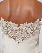 SS 1994 Crushed Silk Beaded Runway Mini Dress