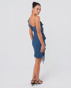 FW 2002 Polka Dot Mini Dress With Lace Detail
