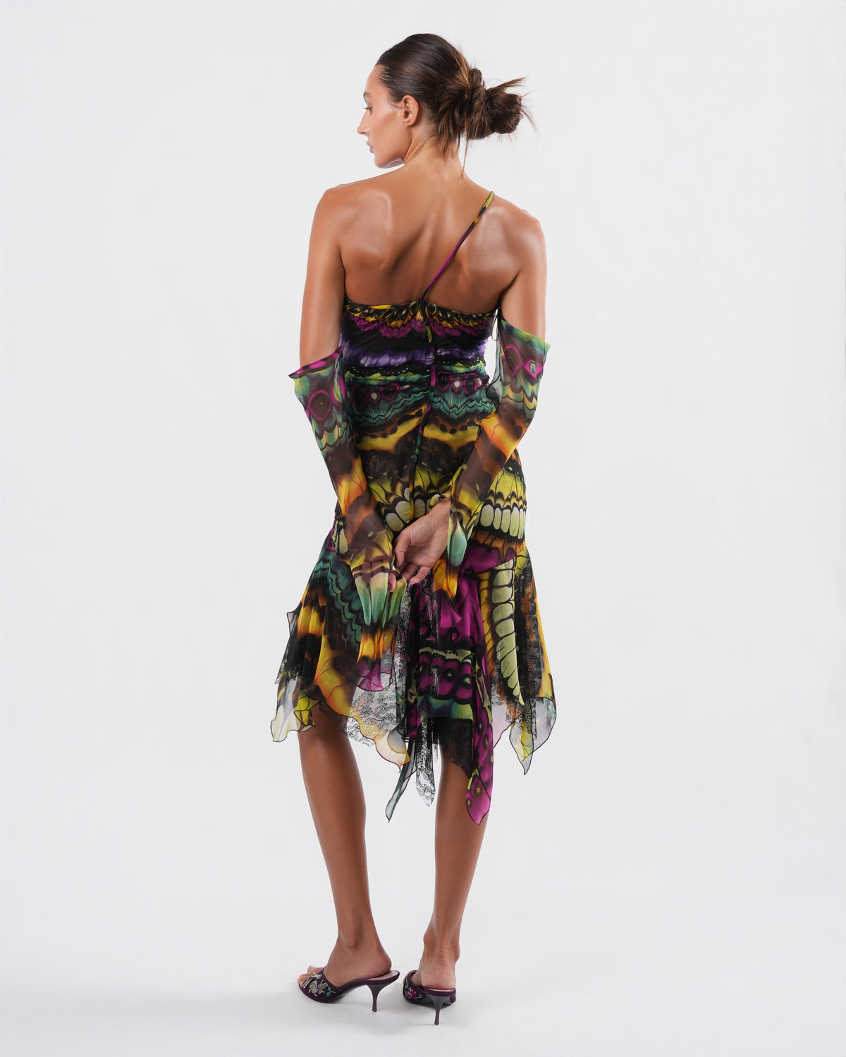 FW 2003 Silk and Lace Butterfly Dress