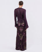 FW 2002 Beaded Skirt and Silk Shirt Set