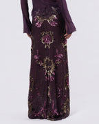FW 2002 Beaded Skirt and Silk Shirt Set