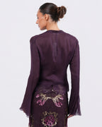 FW 2002 Beaded Skirt and Silk Shirt Set