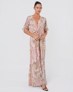 2000s Silk Embellished Floral Gown