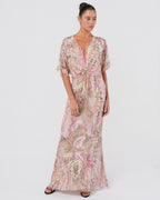 2000s Silk Embellished Floral Gown