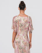 2000s Silk Embellished Floral Gown