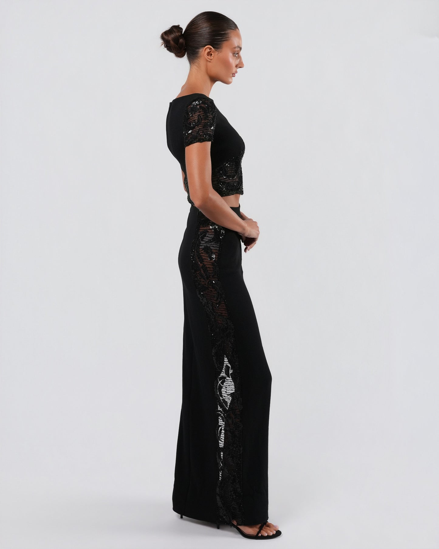 FW 1996 Embellished Runway Top And Skirt Set