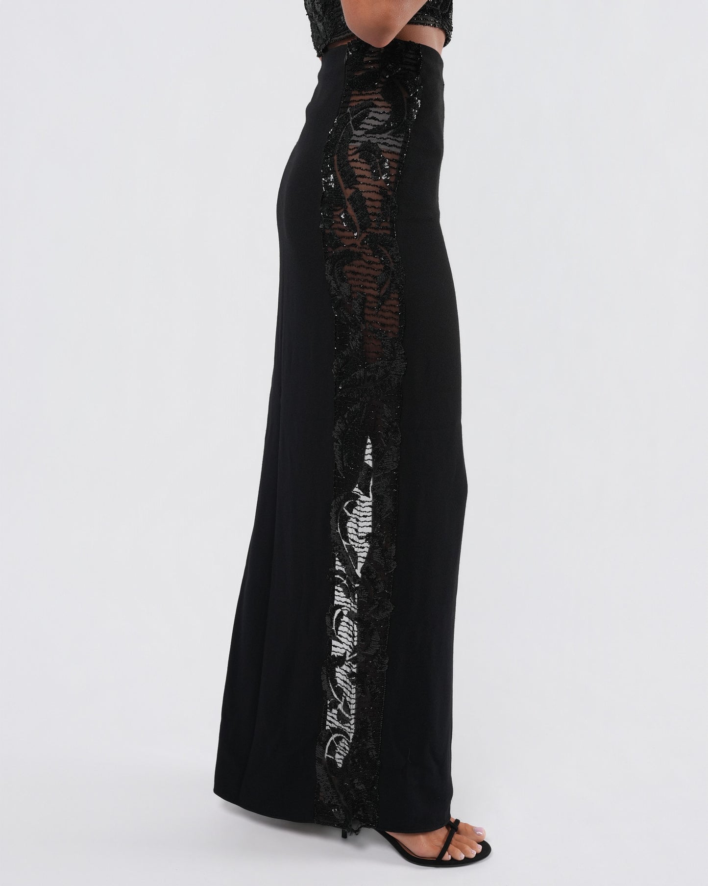 FW 1996 Embellished Runway Top And Skirt Set