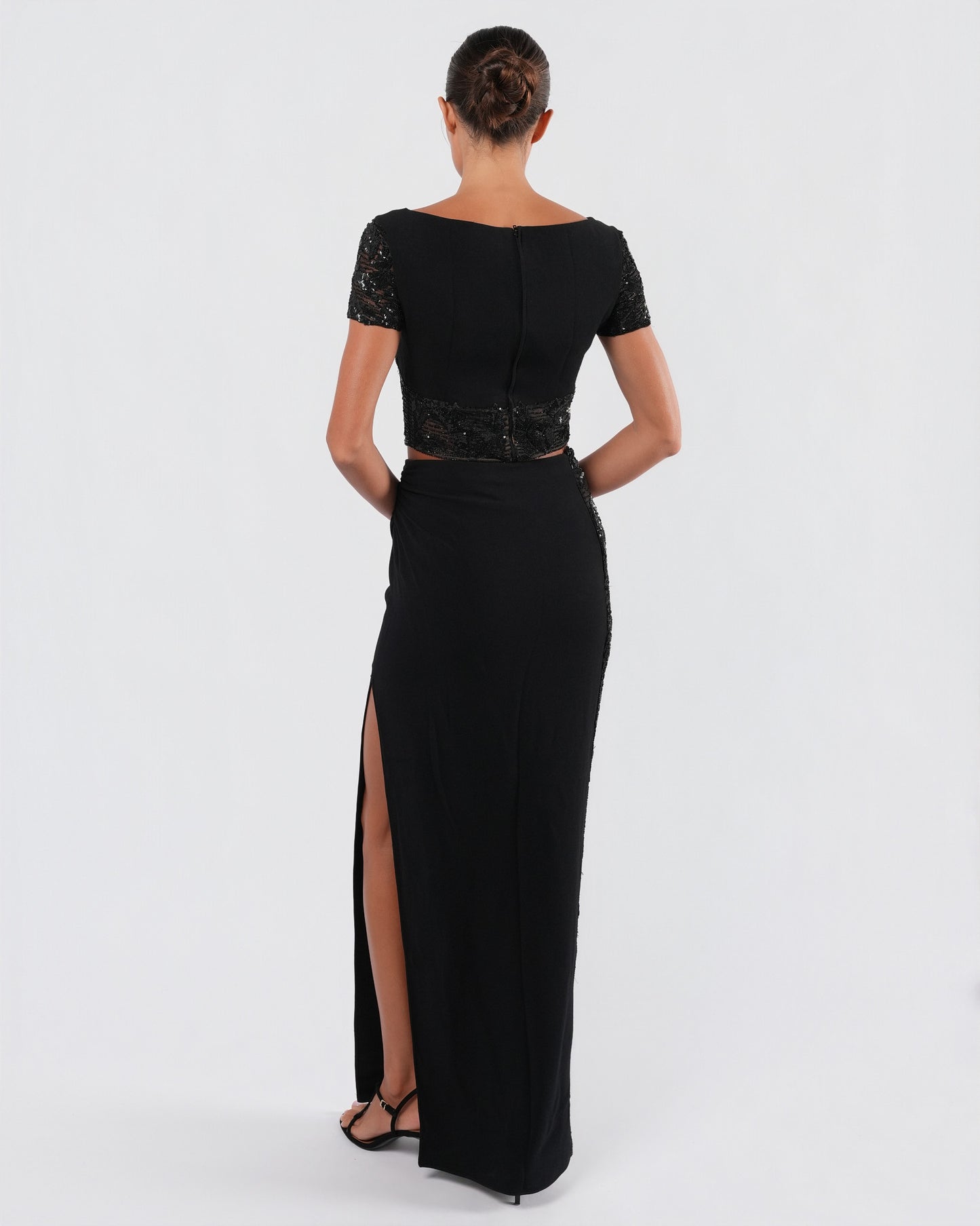 FW 1996 Embellished Runway Top And Skirt Set