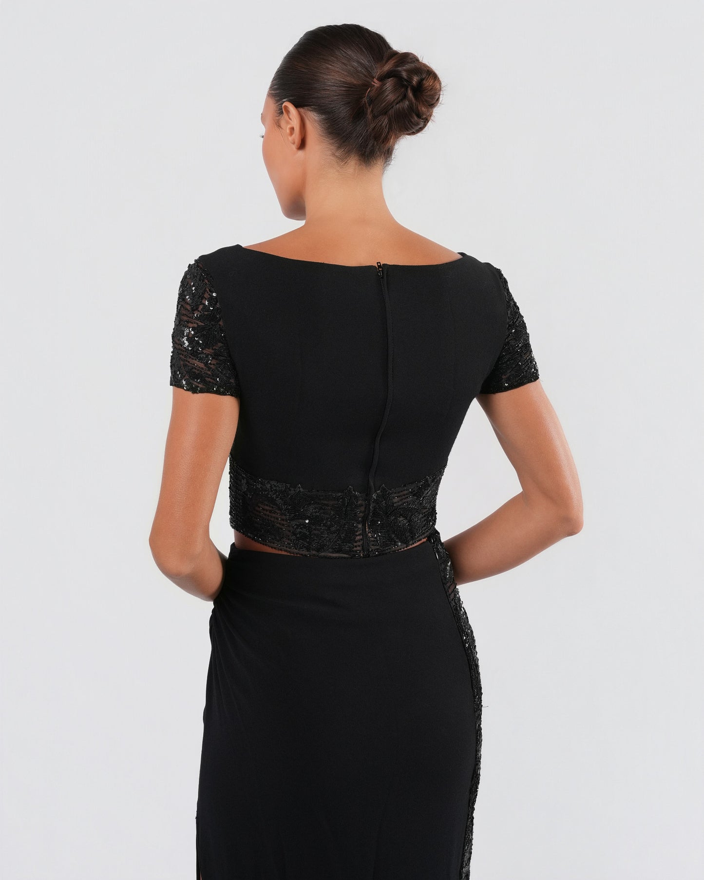 FW 1996 Embellished Runway Top And Skirt Set