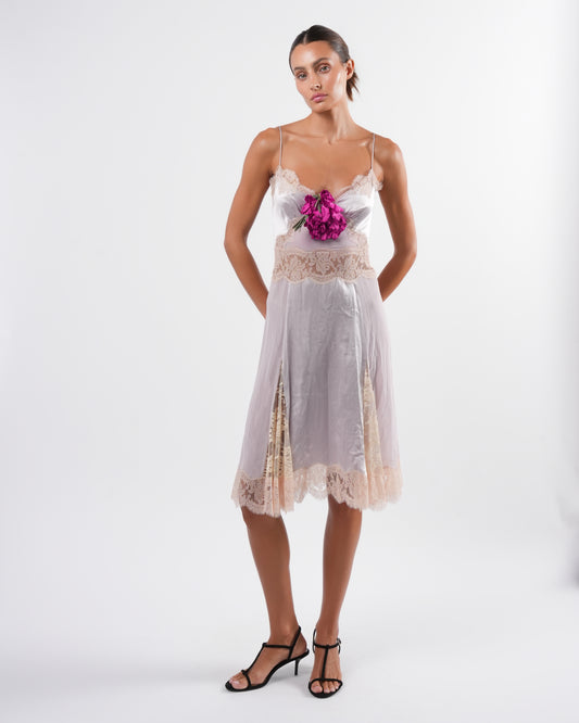 FW 2004 Silk And Lace Dress