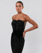 FW 1992 Beaded Velvet Bustier