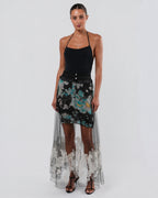 FW 2001 Tulle and Silk Layered Skirt
