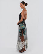 FW 2001 Tulle and Silk Layered Skirt
