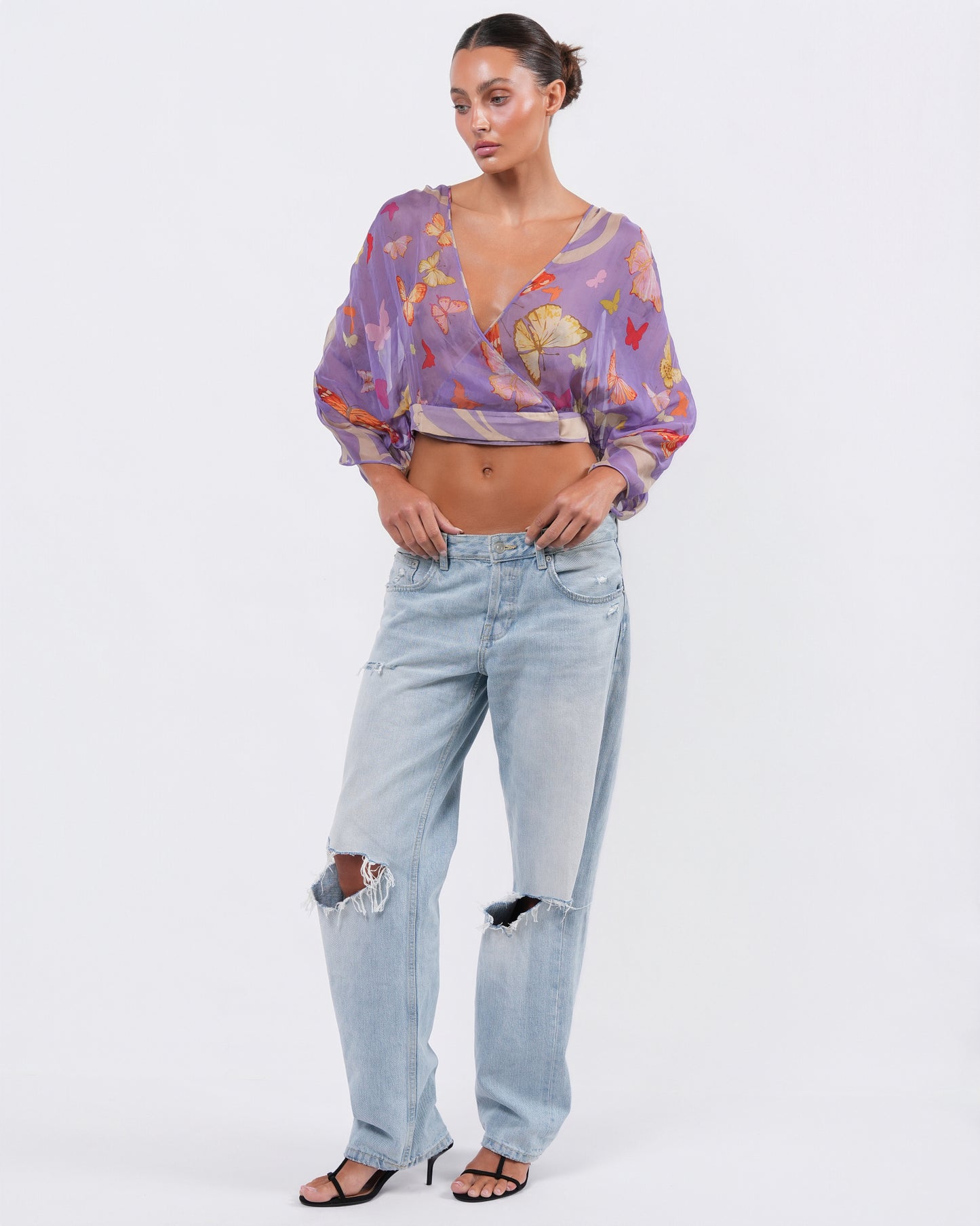 SS 2004 Butterfly Print Runway Top