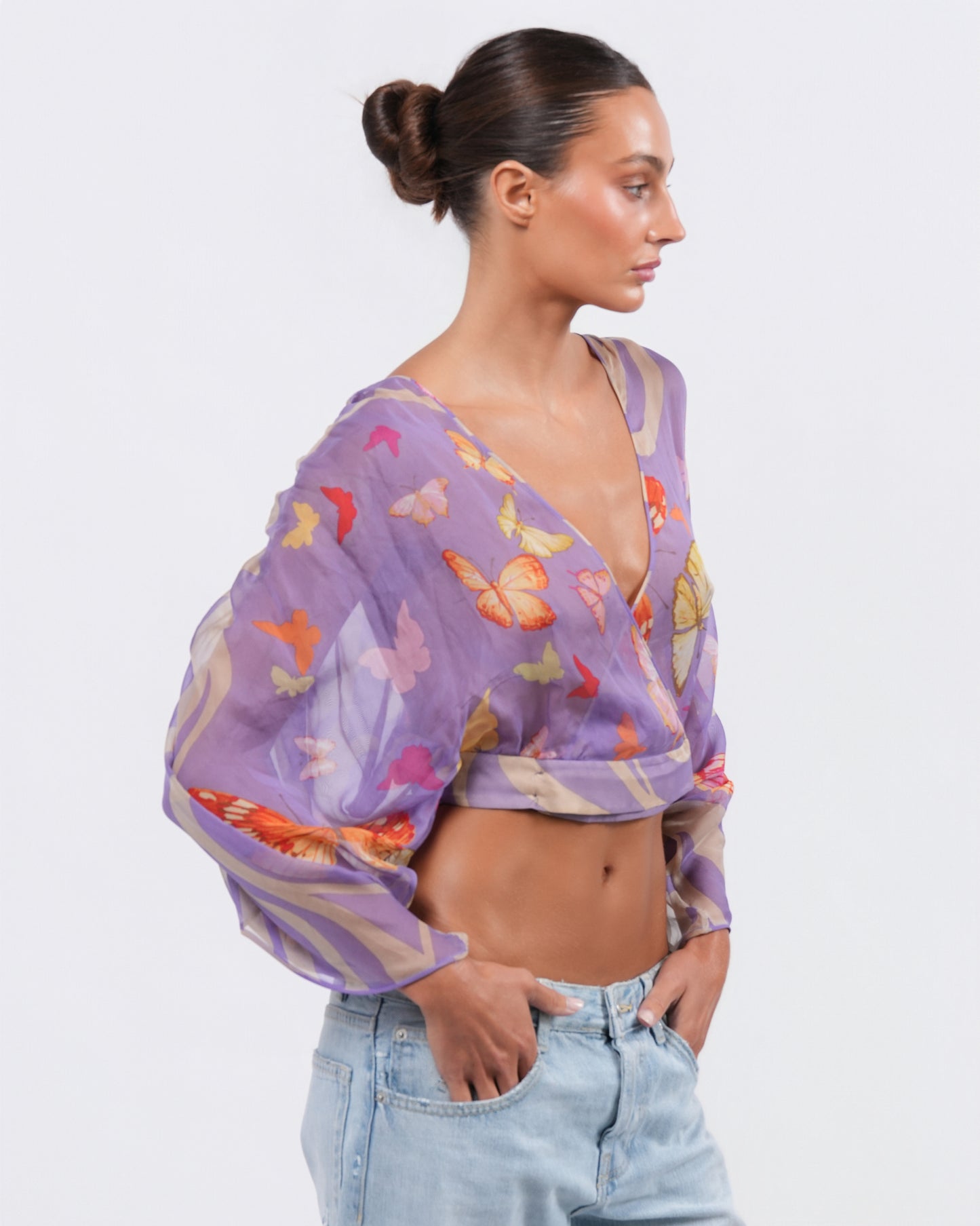 SS 2004 Butterfly Print Runway Top