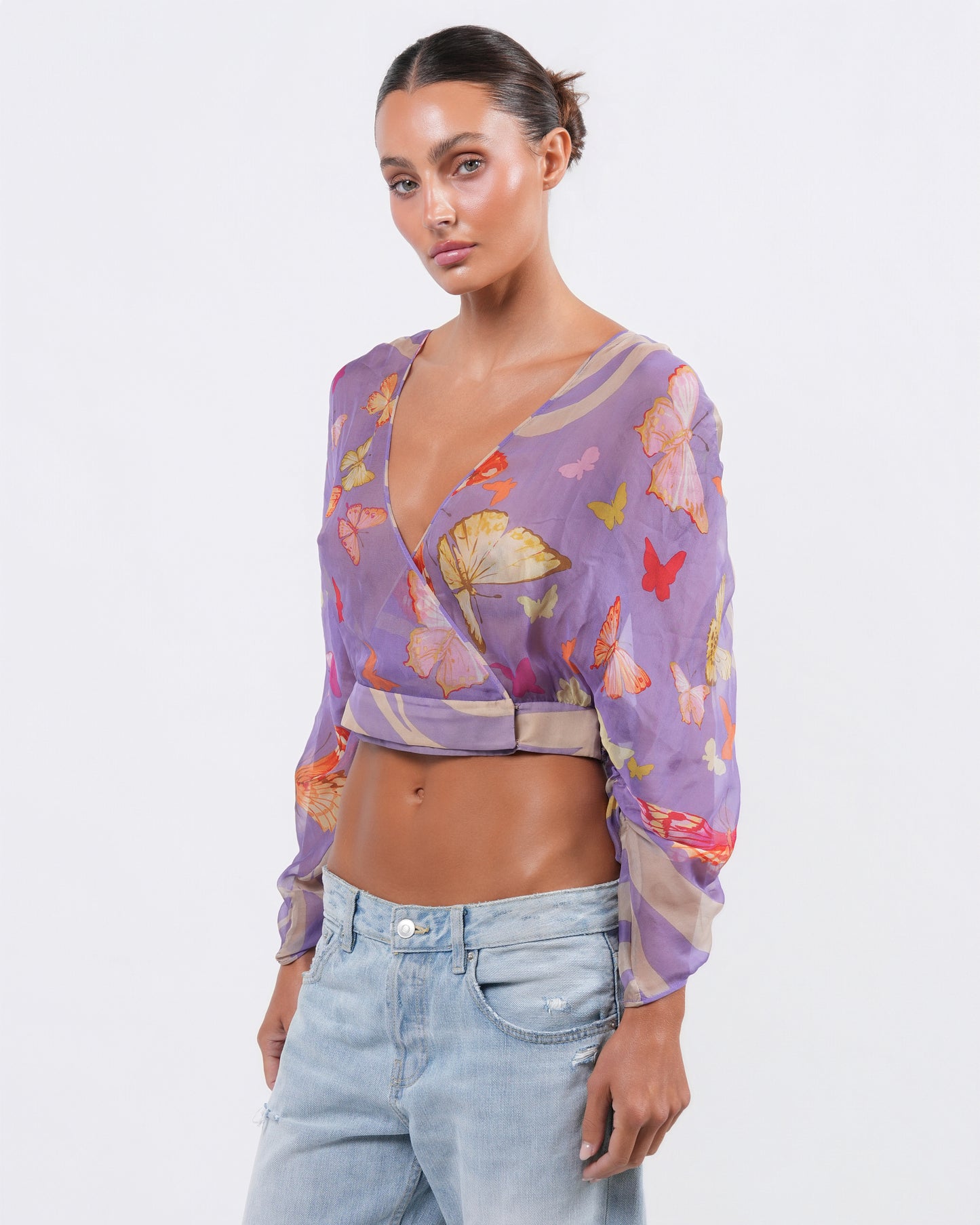 SS 2004 Butterfly Print Runway Top