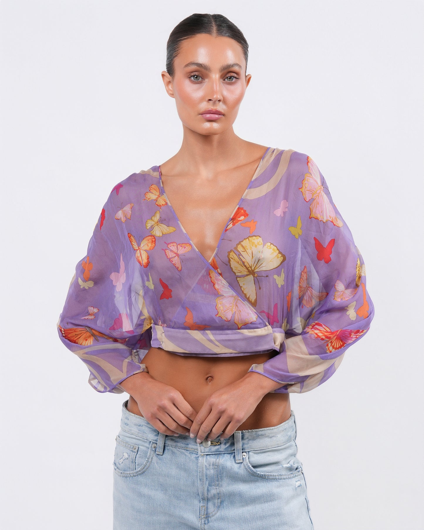 SS 2004 Butterfly Print Runway Top