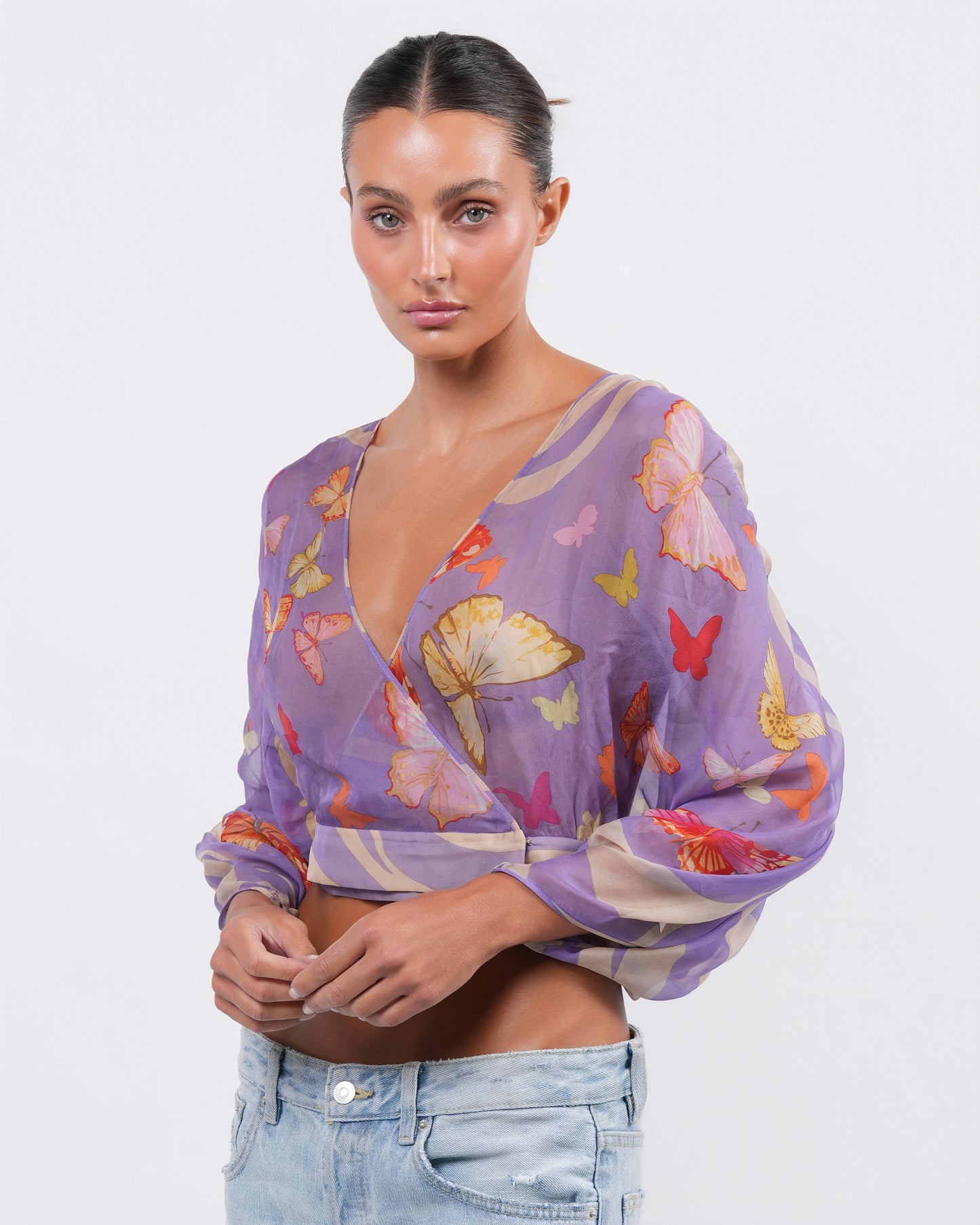 SS 2004 Butterfly Print Runway Top
