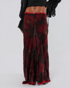 Silk Maxi Skirt With Pearl Detail