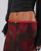 Silk Maxi Skirt With Pearl Detail