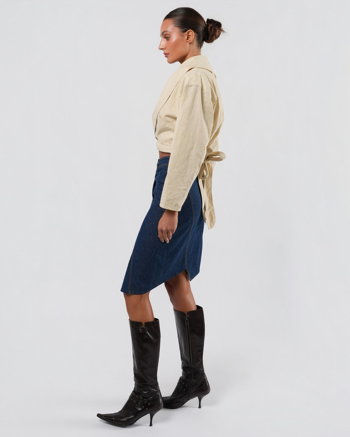 SS 2000 Asymmetrical Denim Skirt