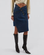 SS 2000 Asymmetrical Denim Skirt