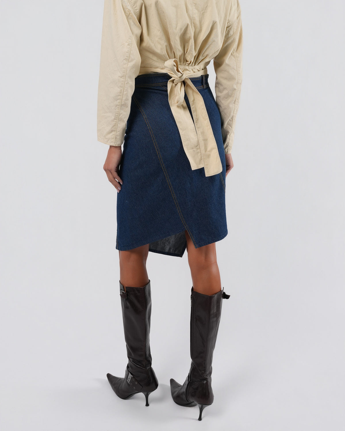 SS 2000 Asymmetrical Denim Skirt