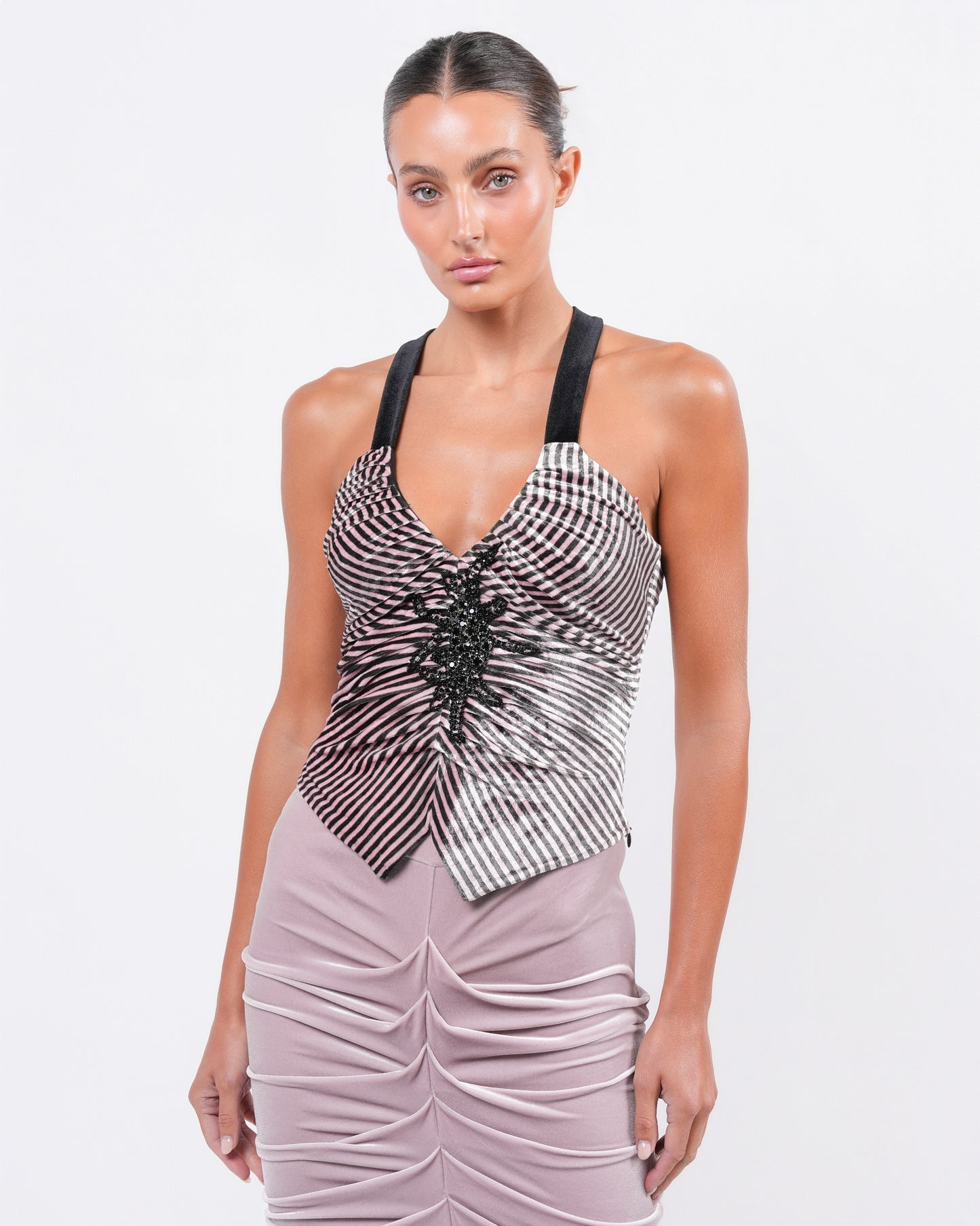 Embellished Velvet Set