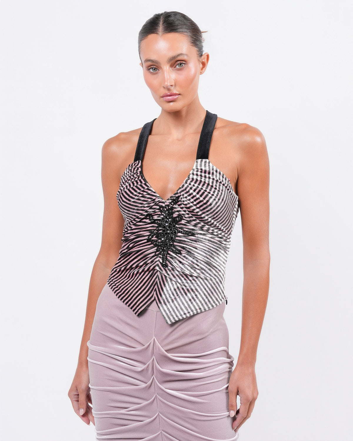 Embellished Velvet Set