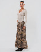 SS 2003 Leopard And Chain Print Maxi Skirt