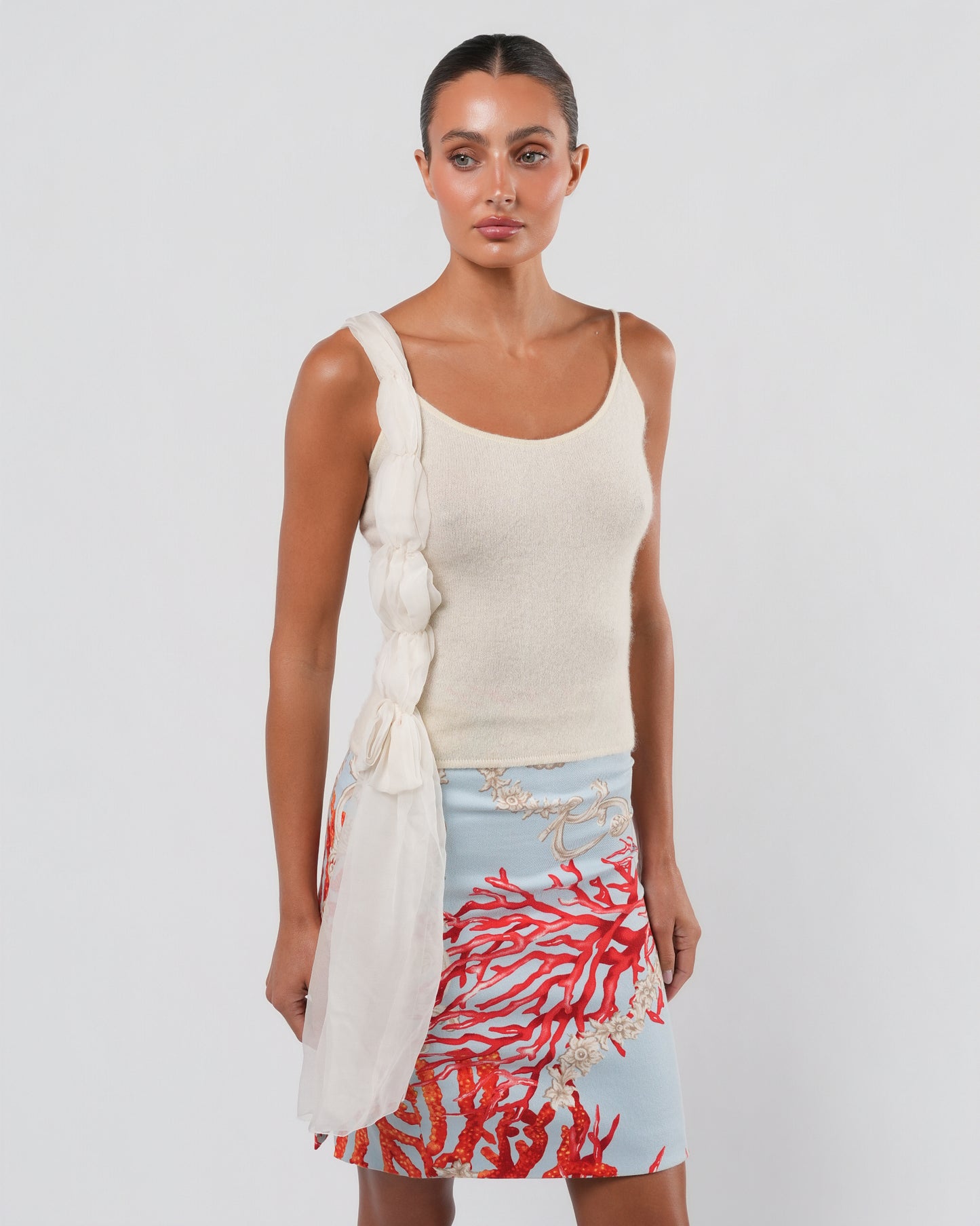 SS 2005 Coral Printed Skirt