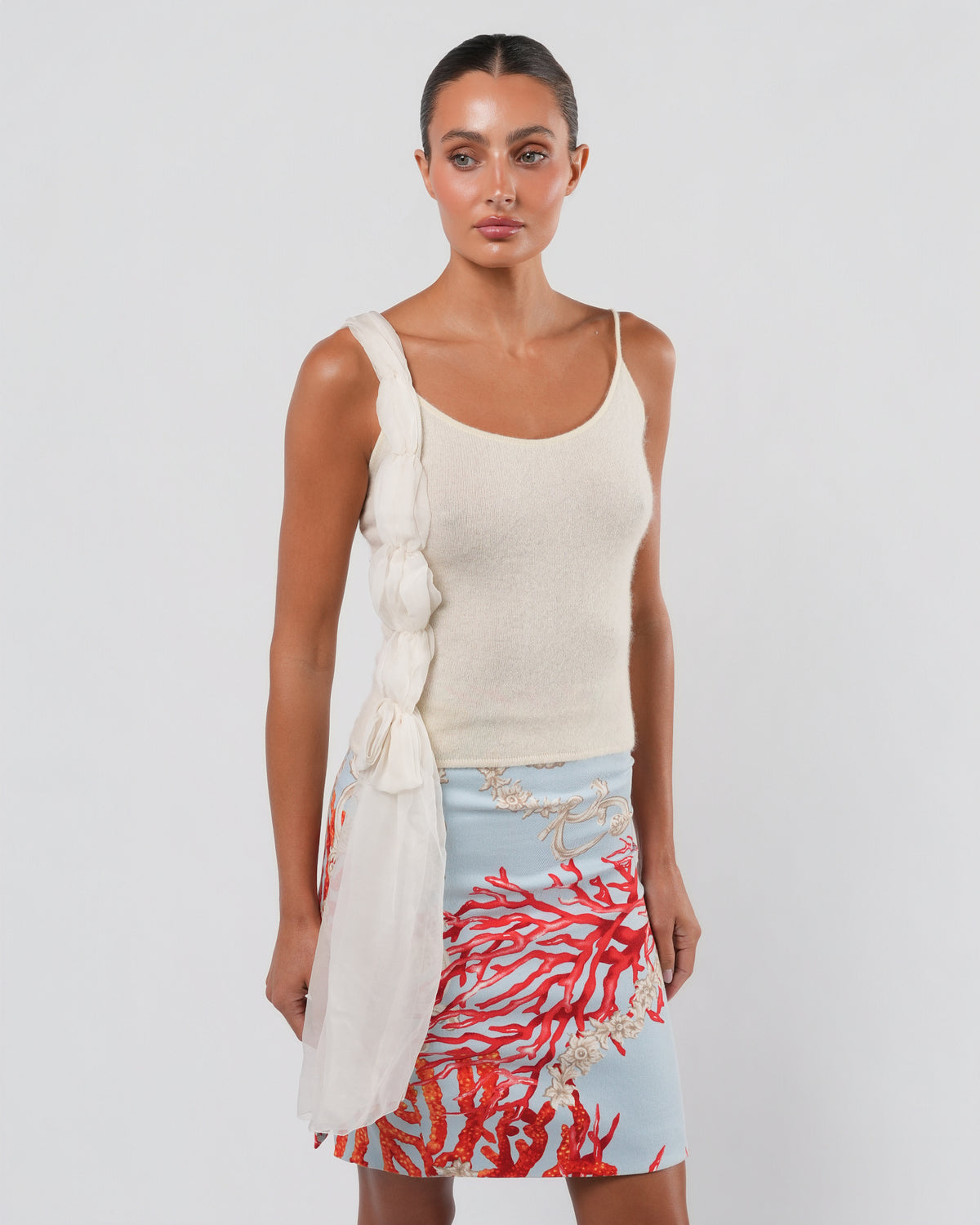 SS 2005 Coral Printed Skirt