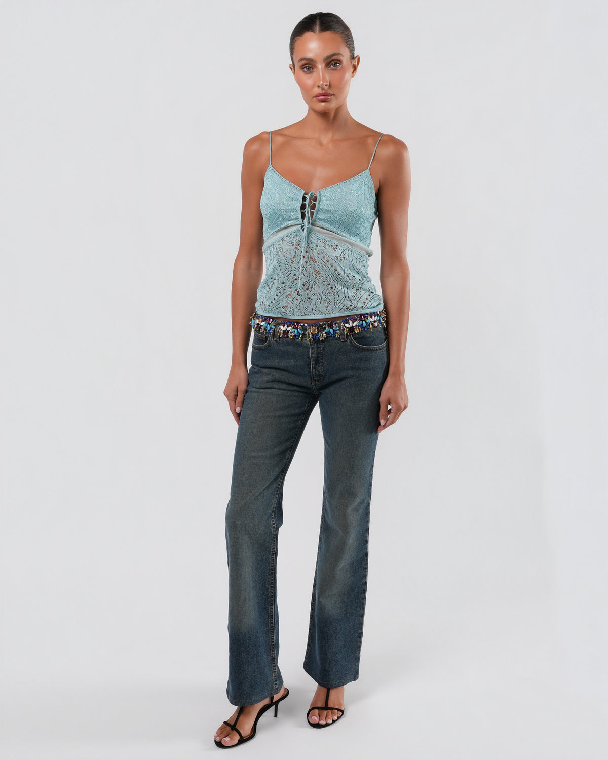 Embellished Low Rise Jeans