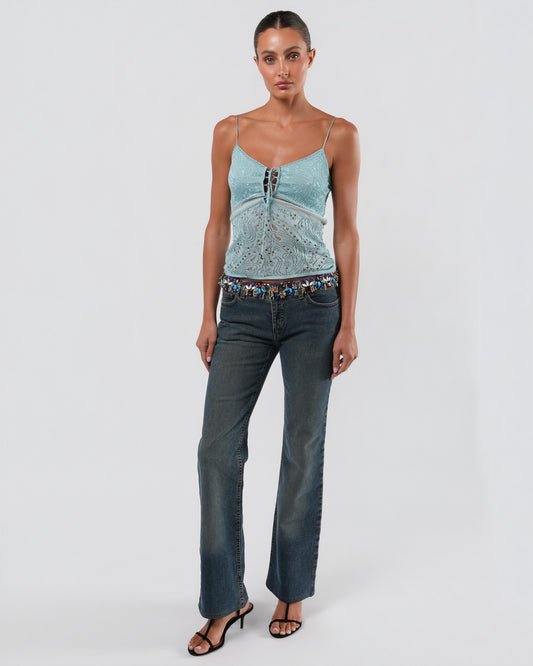 Embellished Low Rise Jeans