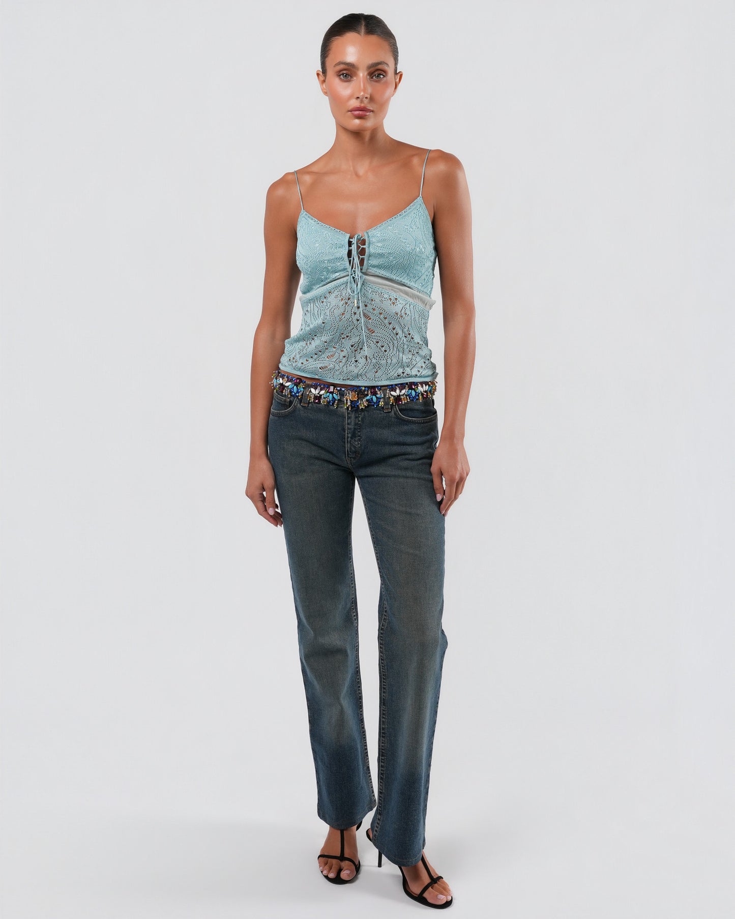 Embellished Low Rise Jeans