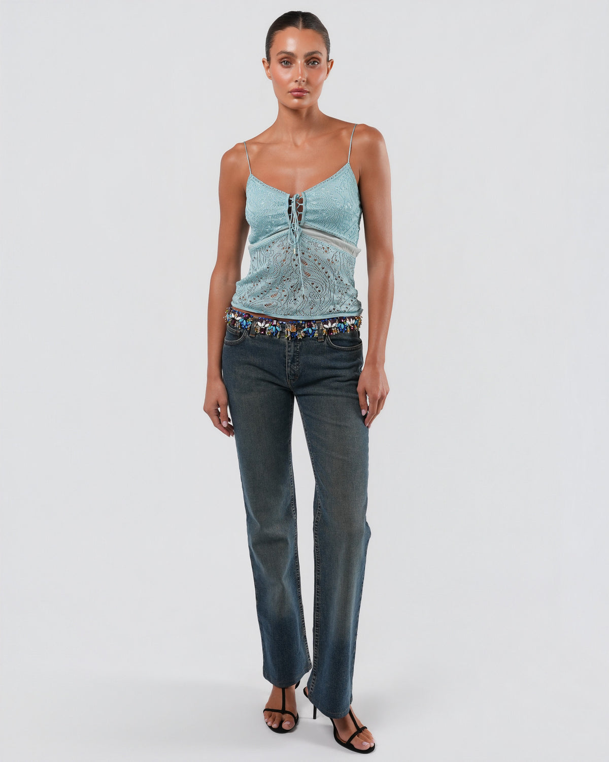 Embellished Low Rise Jeans