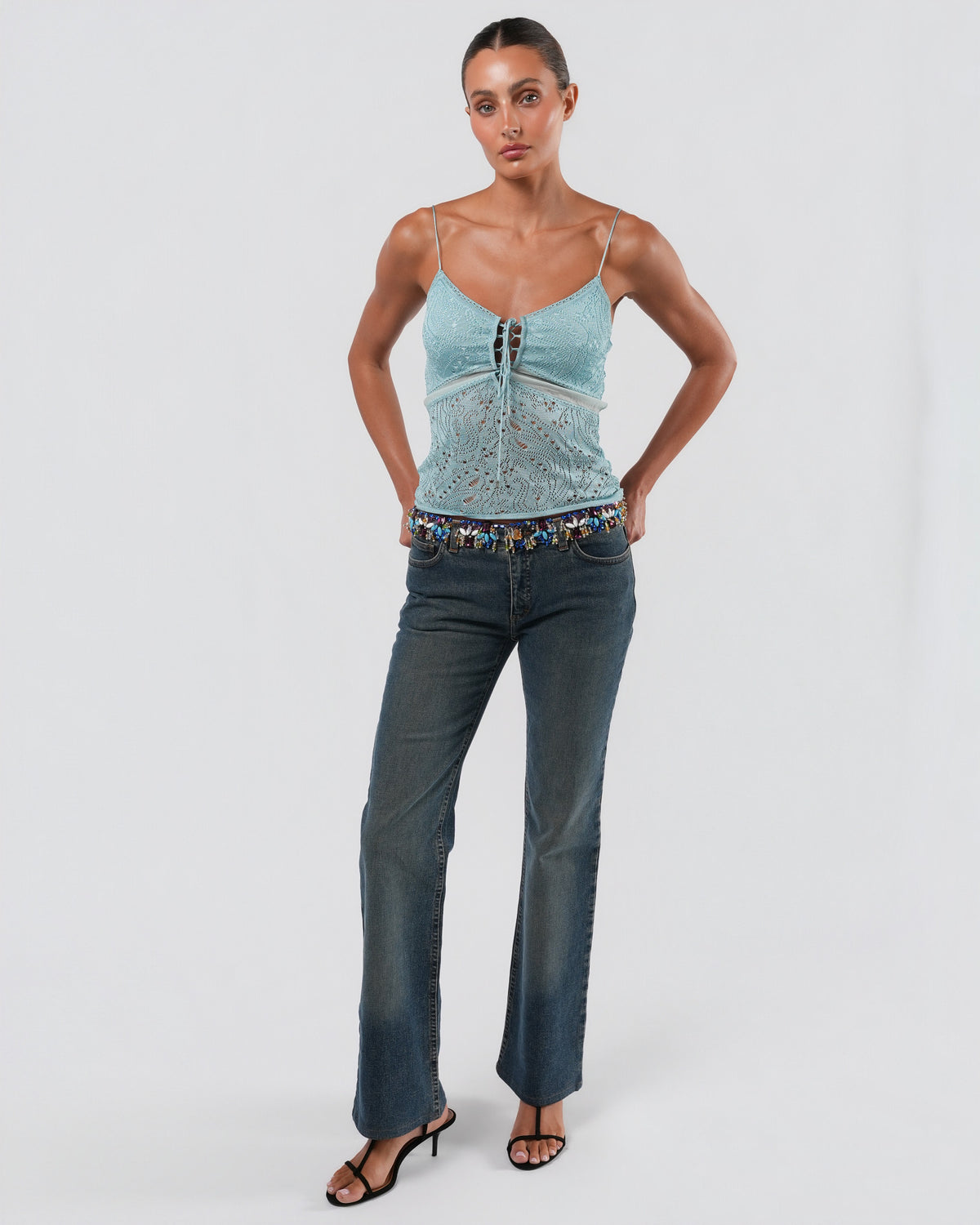 Embellished Low Rise Jeans