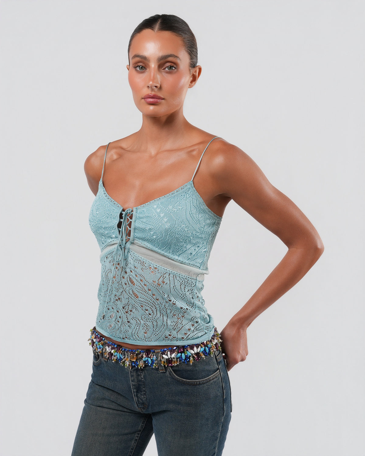 Embellished Low Rise Jeans