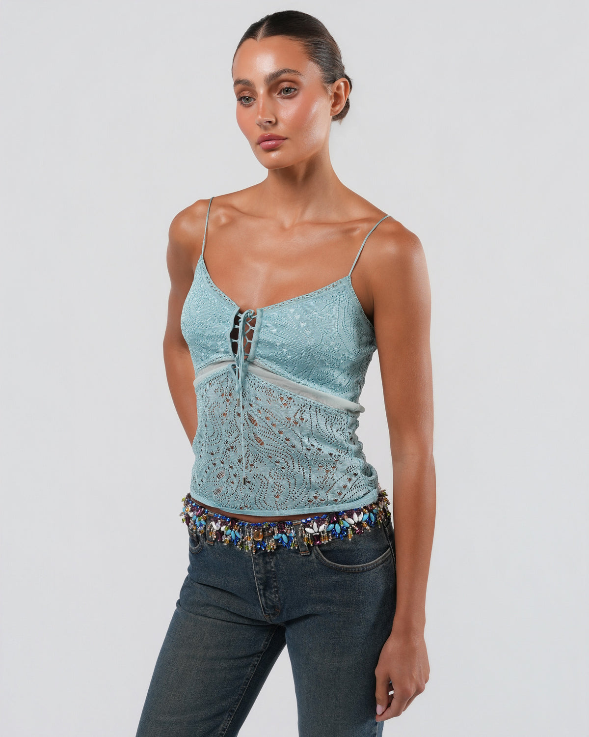 Embellished Low Rise Jeans