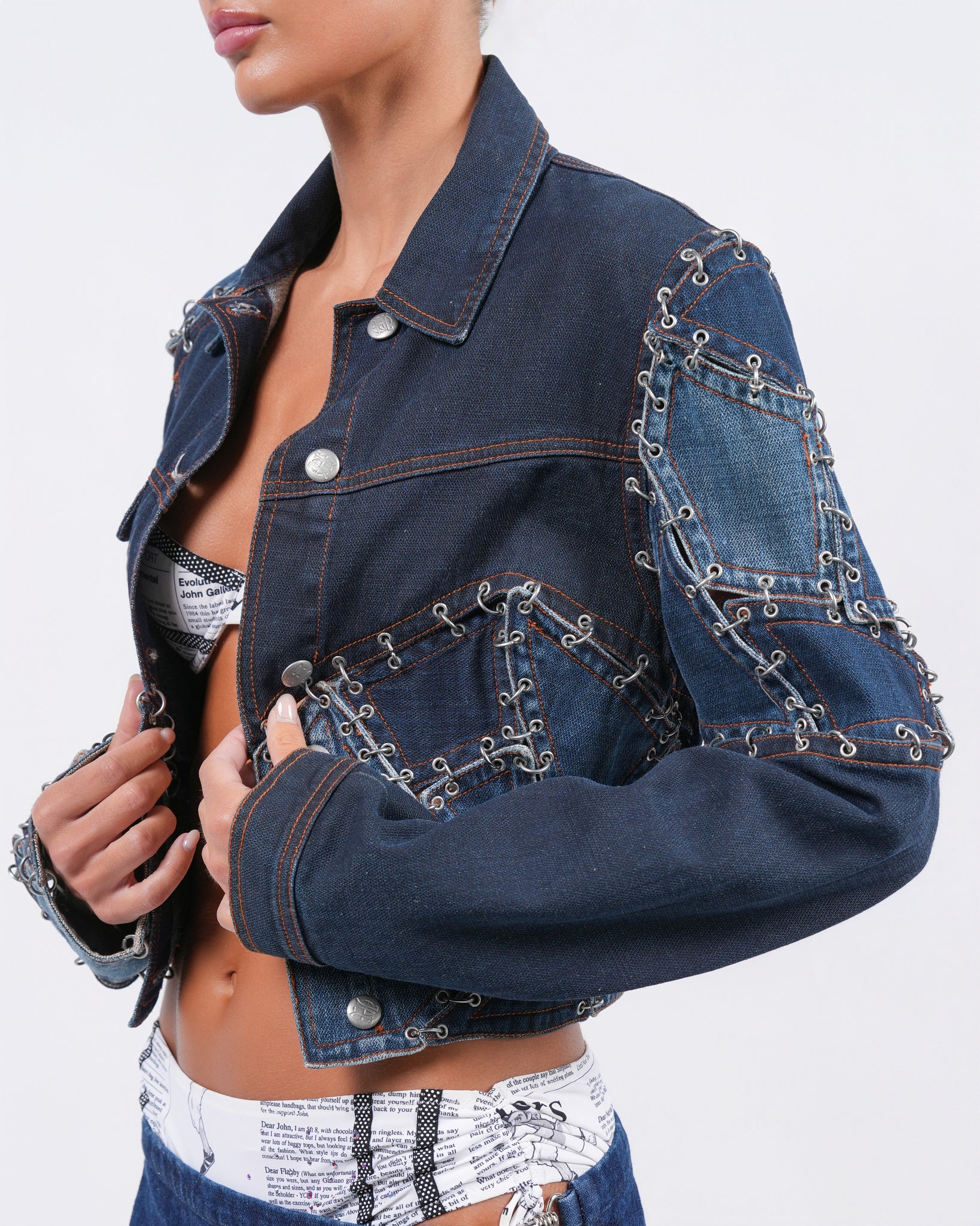 1990s JPG Jeans Pierced Denim Jacket – Justin Reed