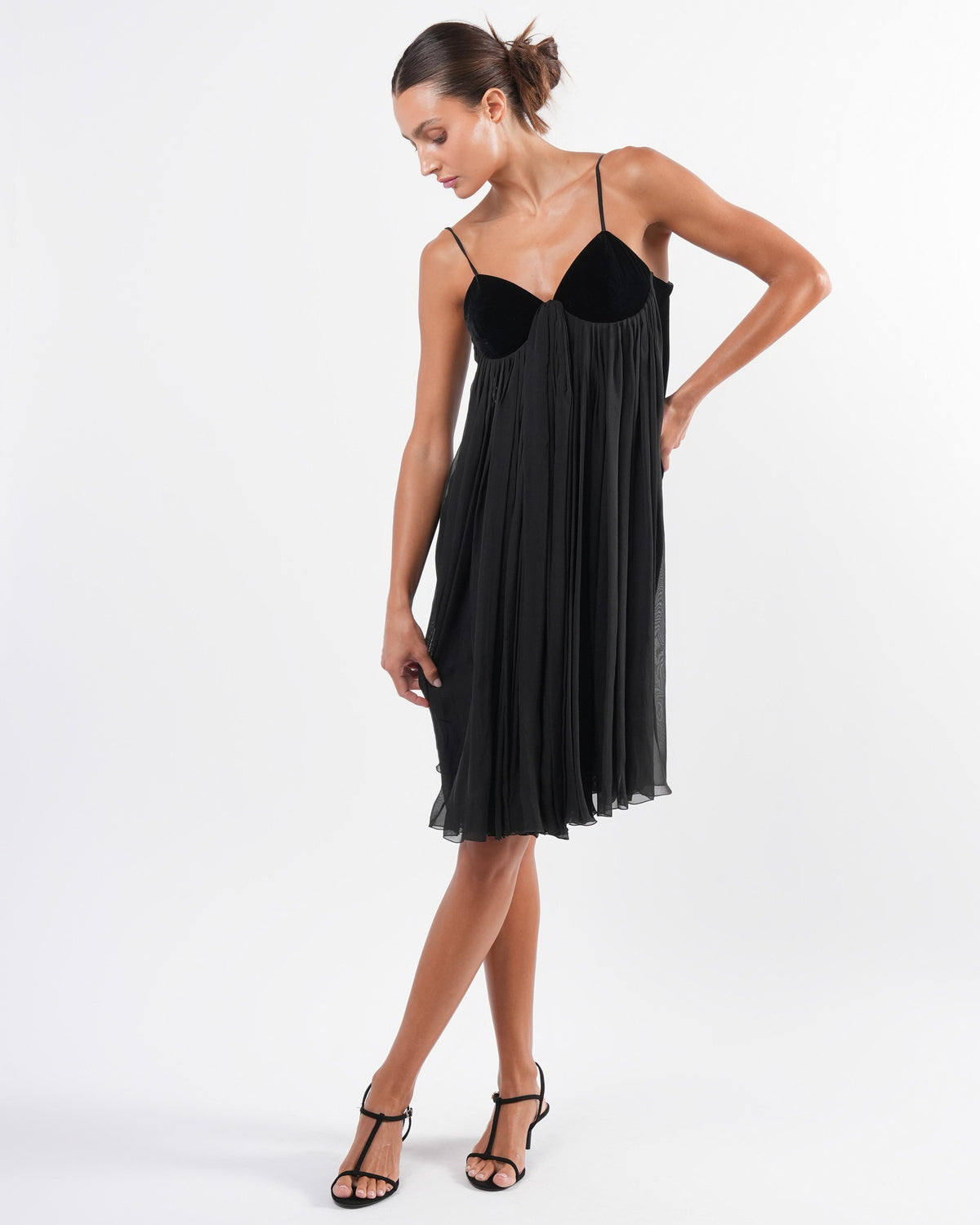 Velvet and Chiffon Dress