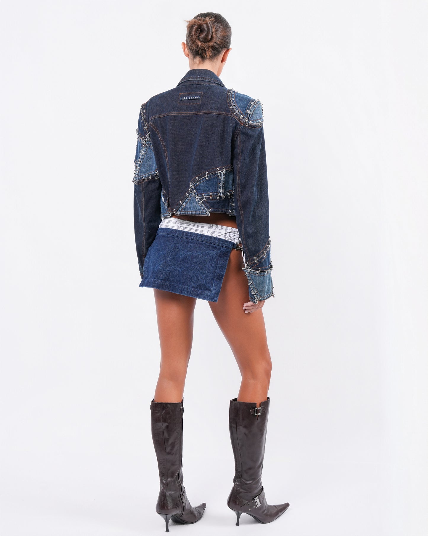 1990s JPG Jeans Pierced Denim Jacket