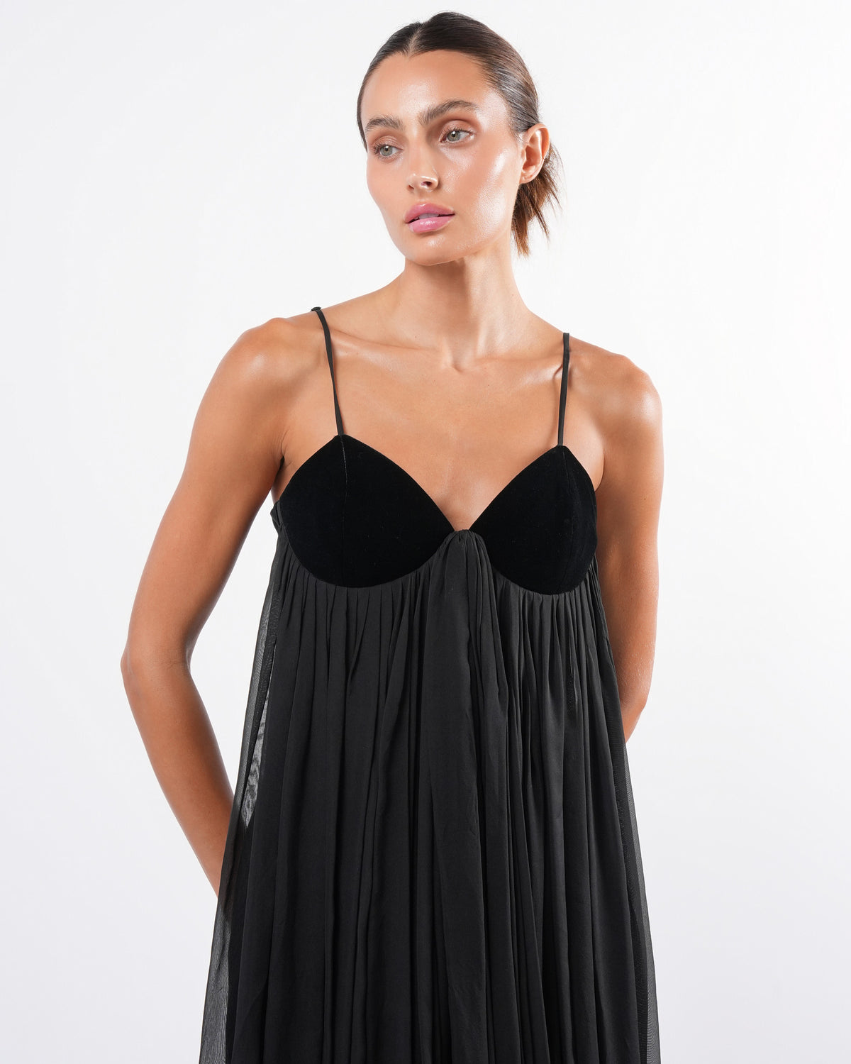 Velvet and Chiffon Dress