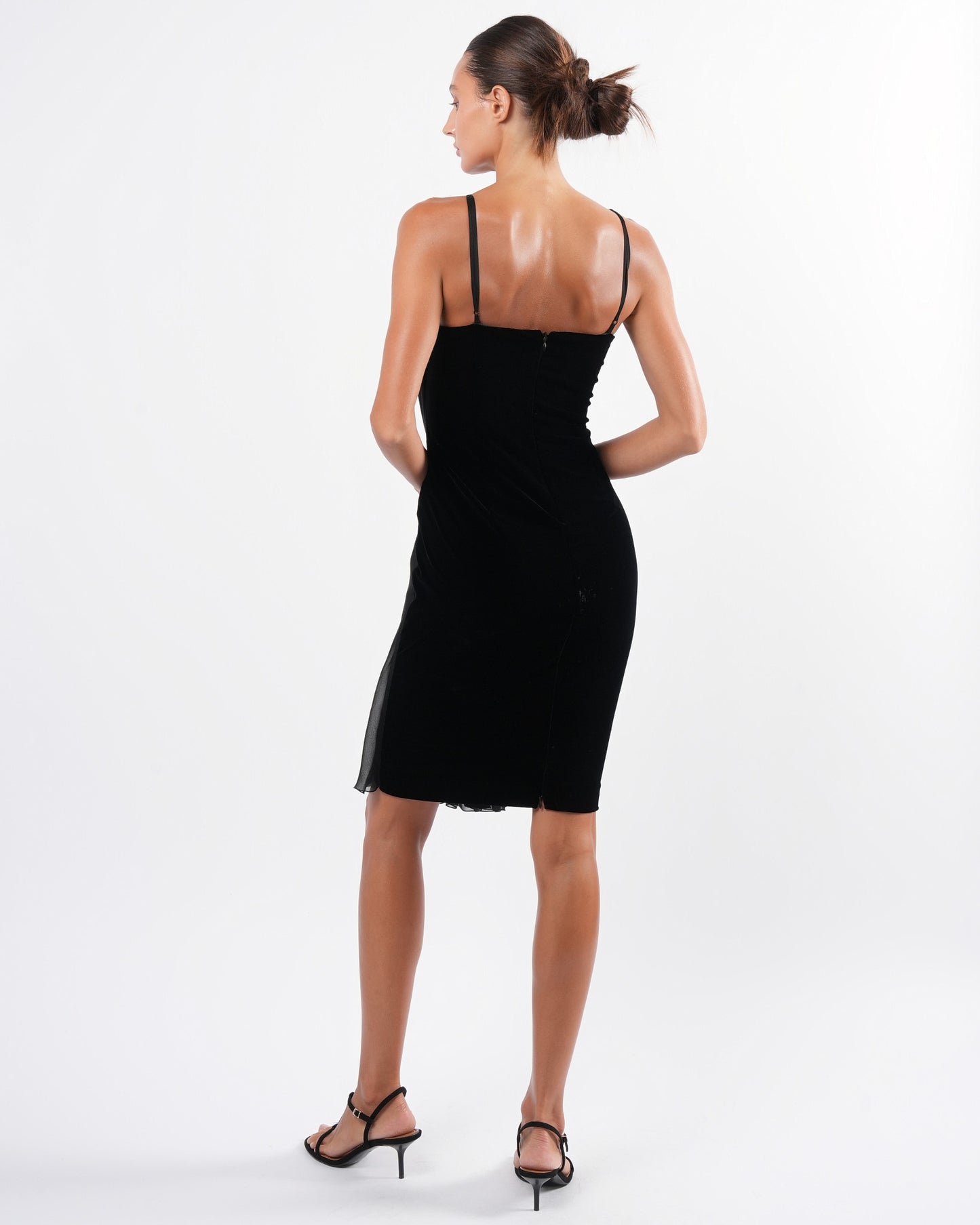 Velvet and Chiffon Dress