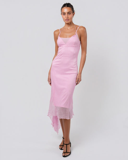 FW 2000 Pink Silk Dress