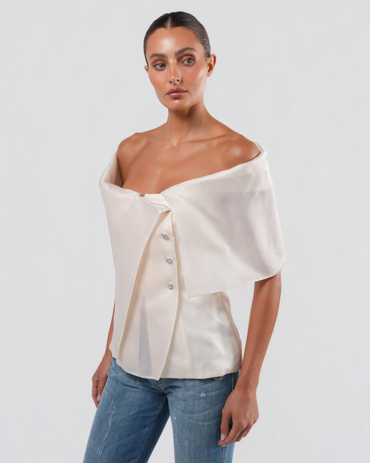 Silk Off-The-Shoulder Top