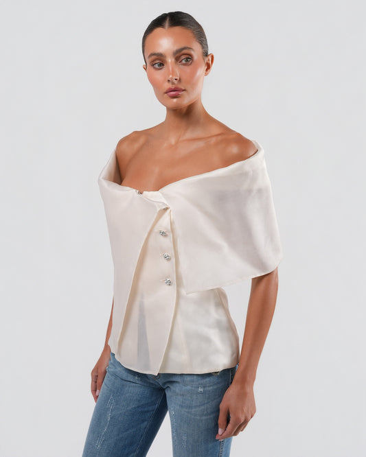 Silk Off-The-Shoulder Top