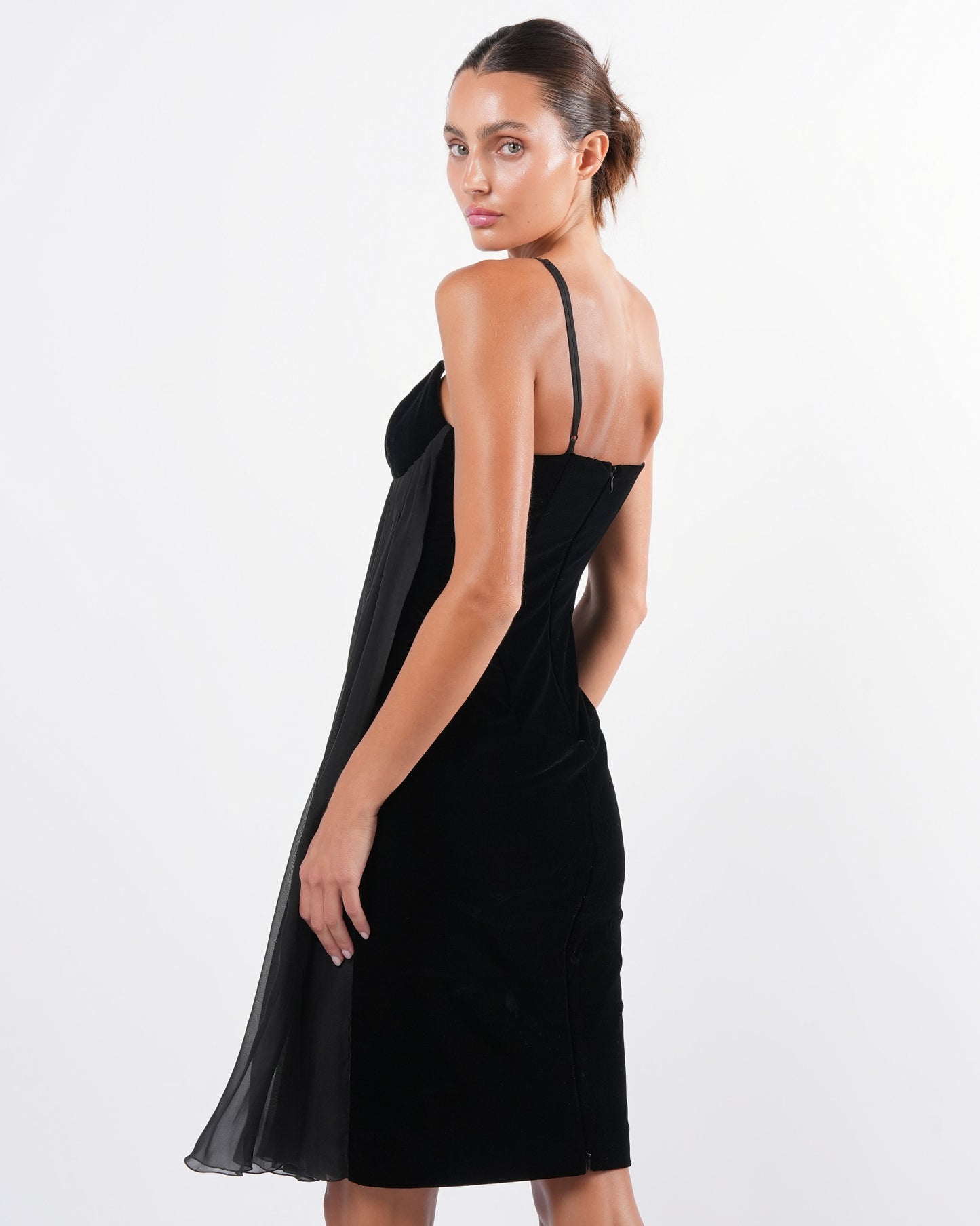 Velvet and Chiffon Dress