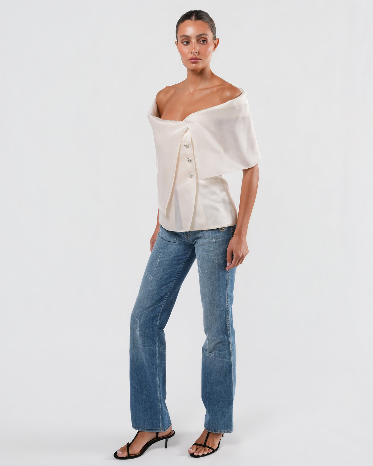 Silk Off-The-Shoulder Top